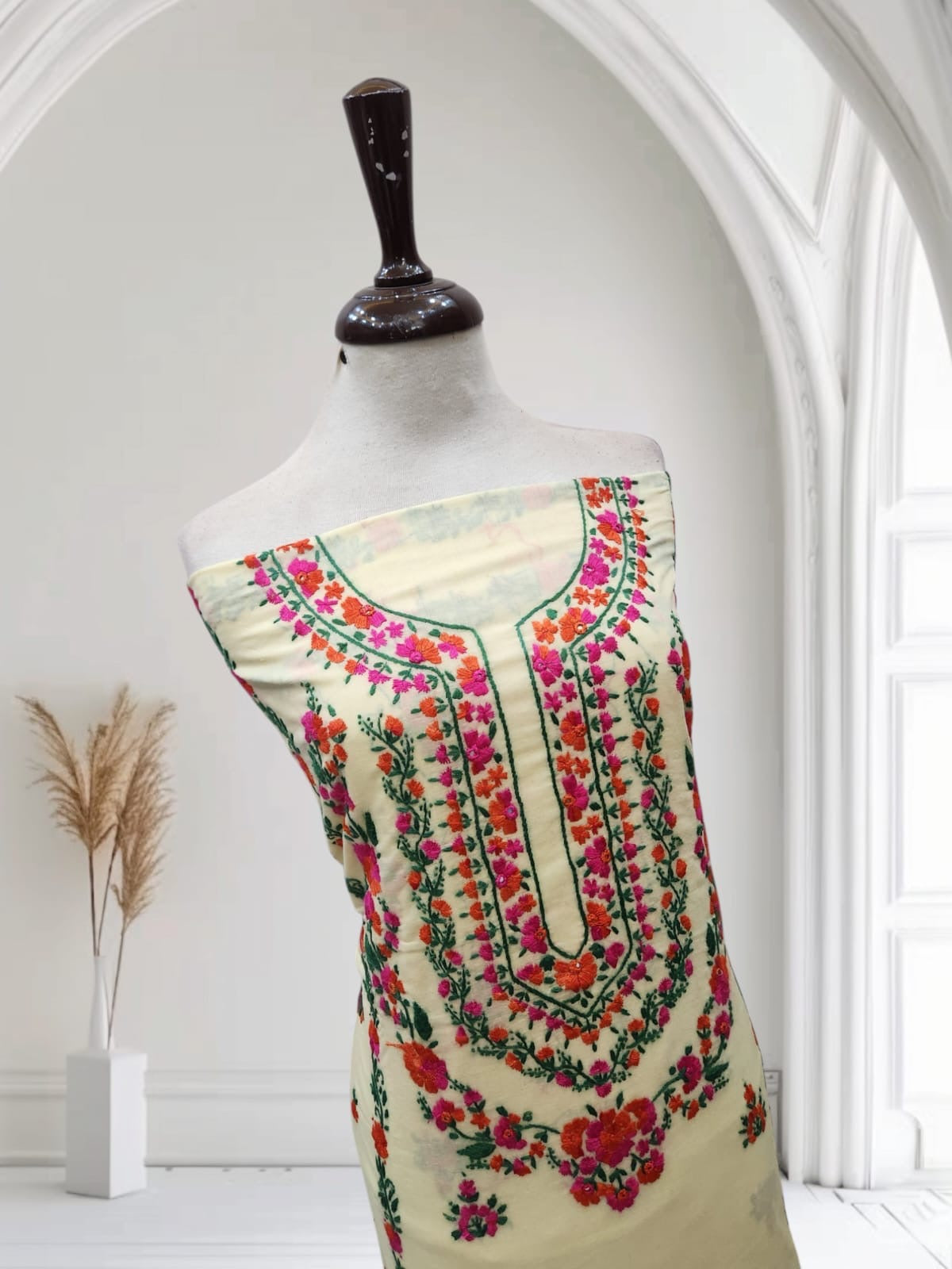 Lawn hand embroidered shirt