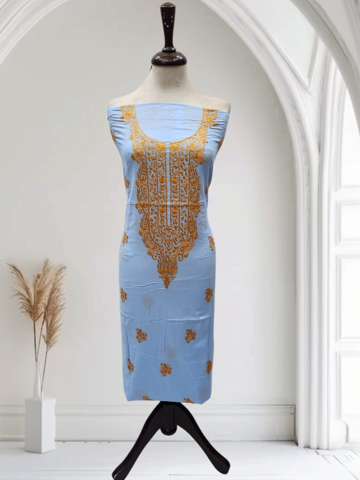 Lawn hand embroidered shirt