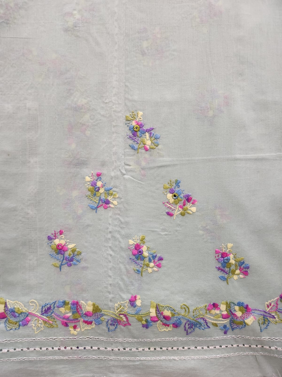 Tarkashi lawn hand embroidered shirt
