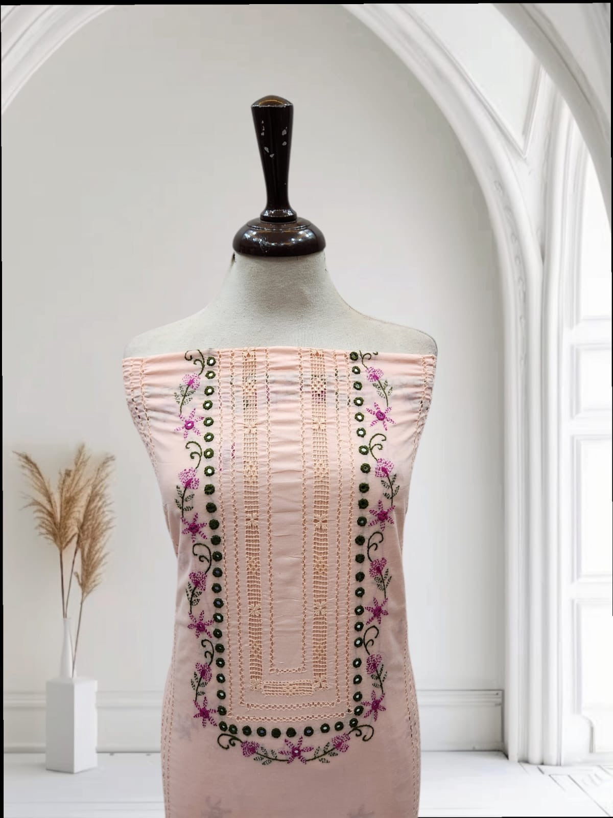 Tarkashi lawn hand embroidered shirt