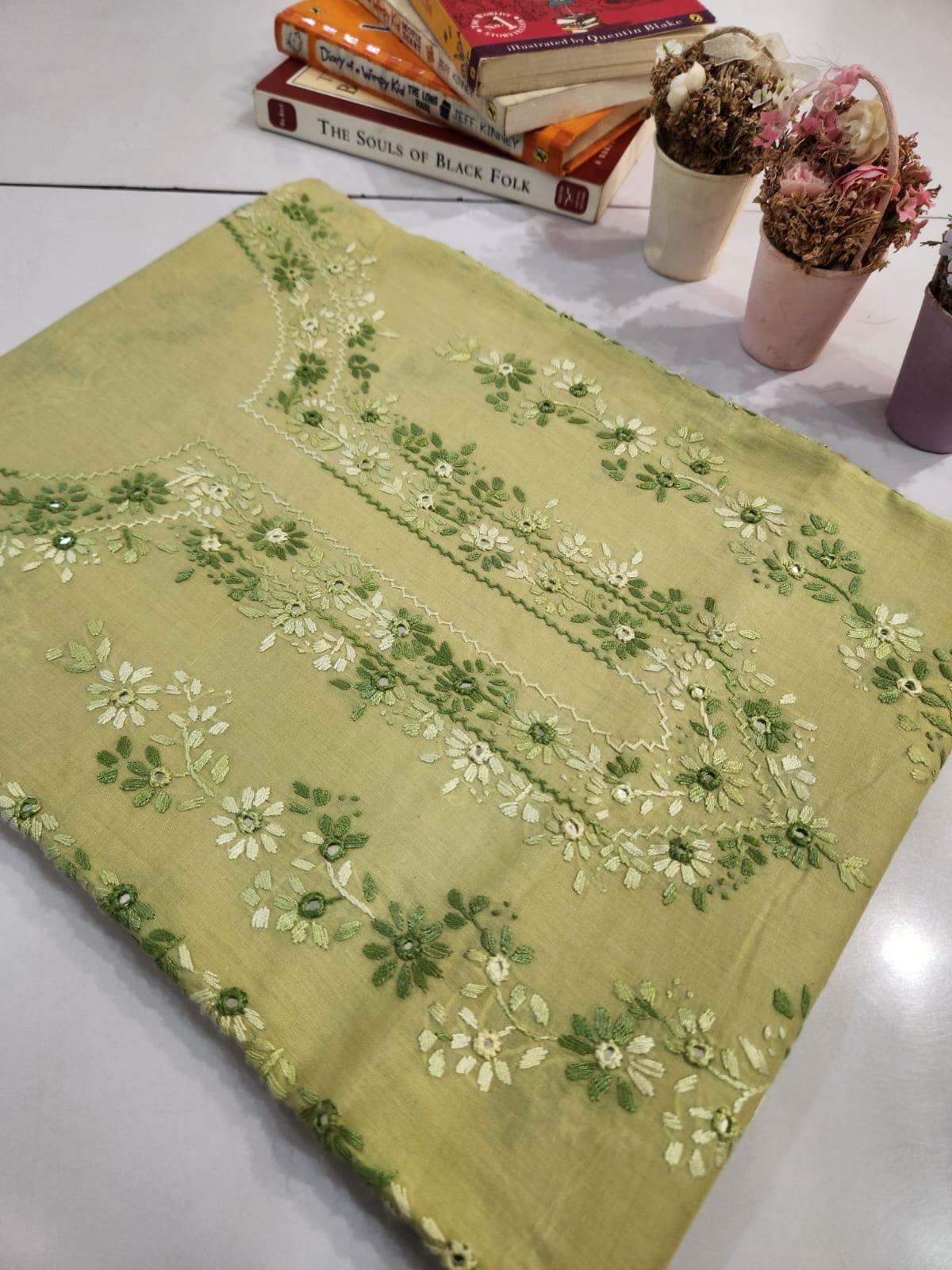 Lawn hand embroidered shirt