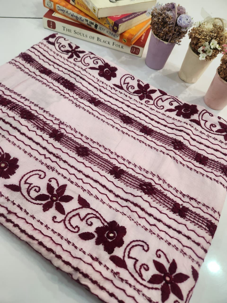 Tarkashi lawn hand embroidered shirt