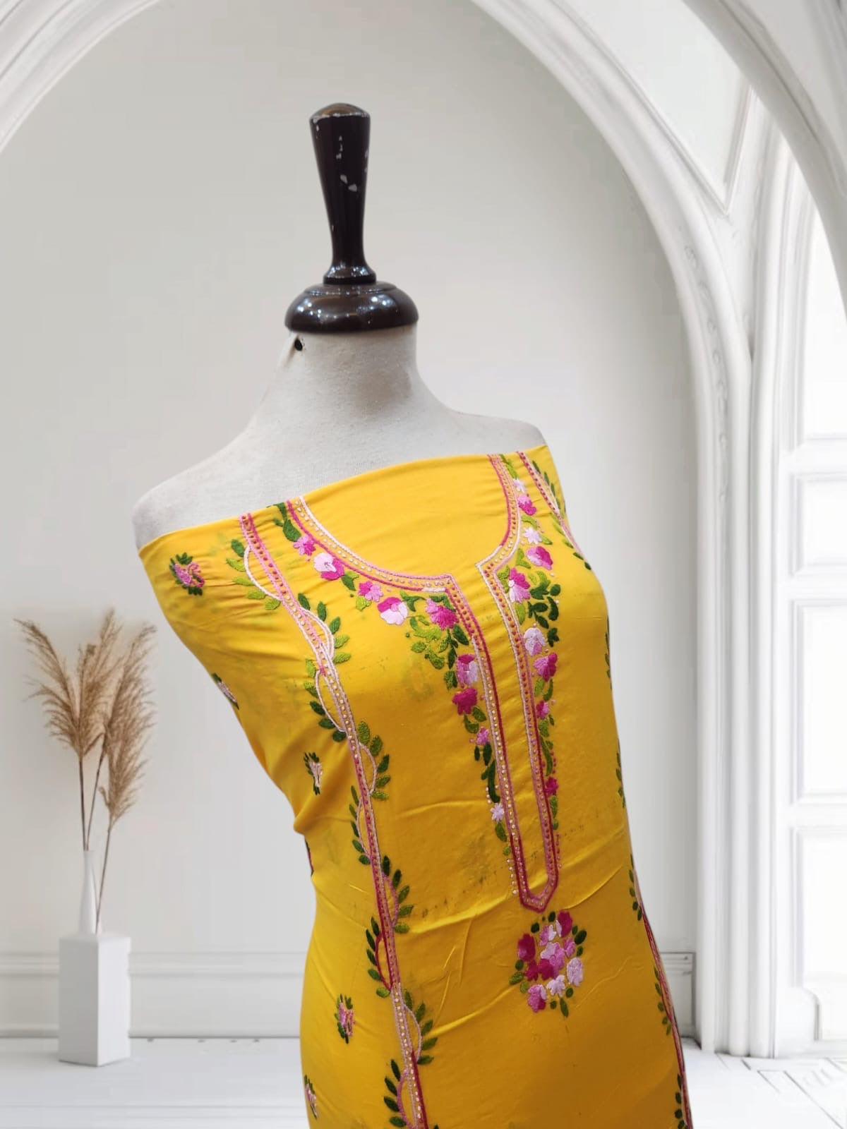 Lawn hand embroidered shirt