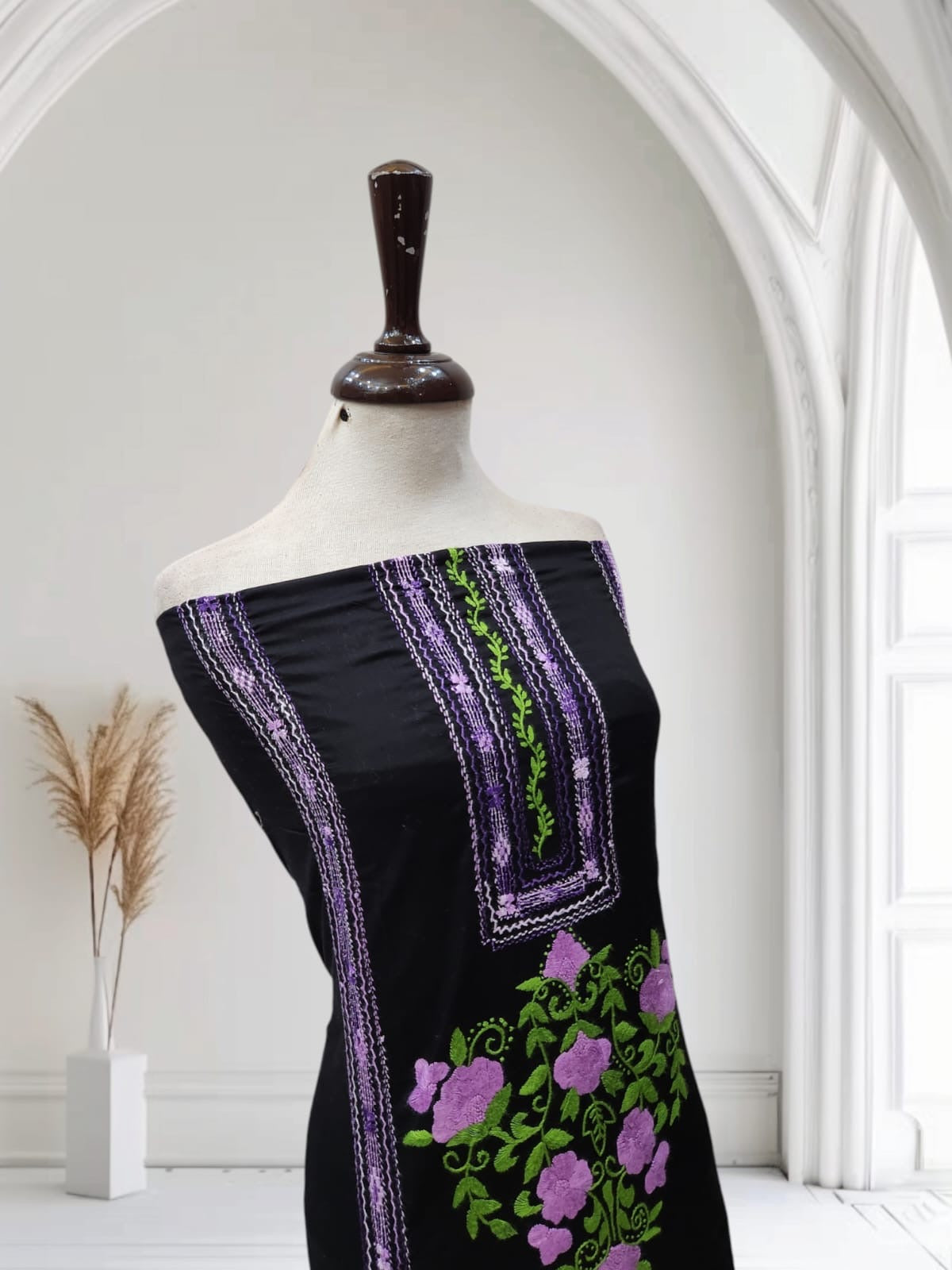 Tarkashi lawn hand embroidered shirt