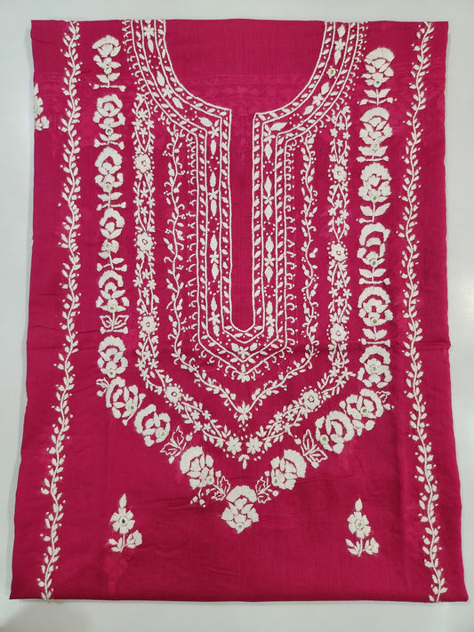 Heavy Embroidered Shirt hotpink