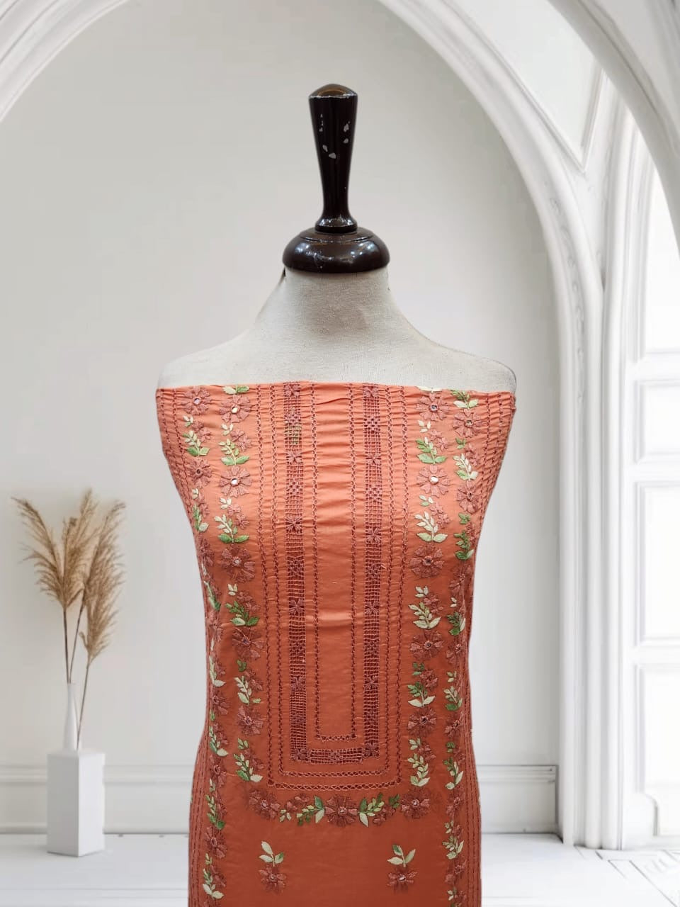 Tarkashi Lawn hand embroidered shirt