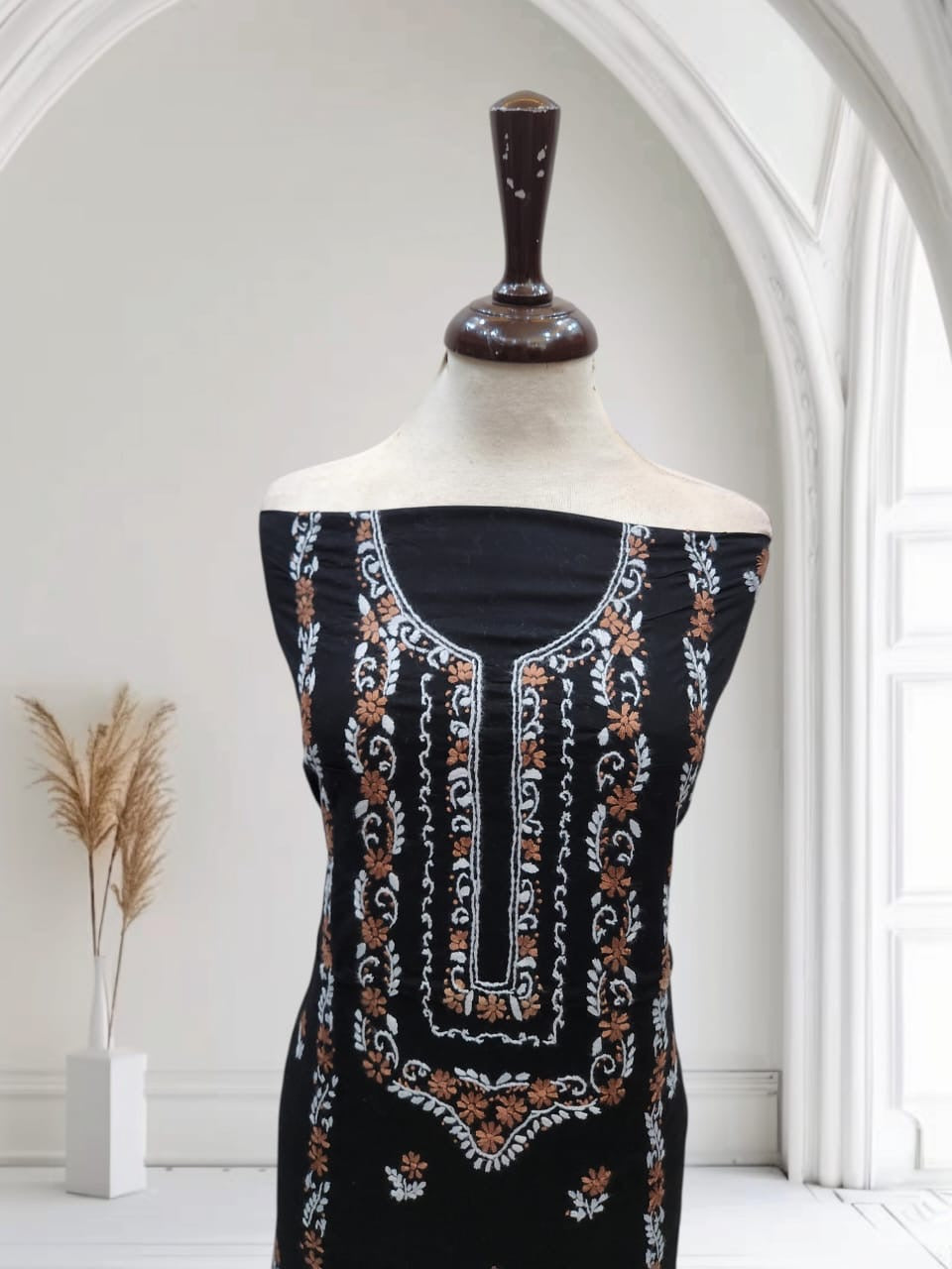 Lawn hand embroidered shirt