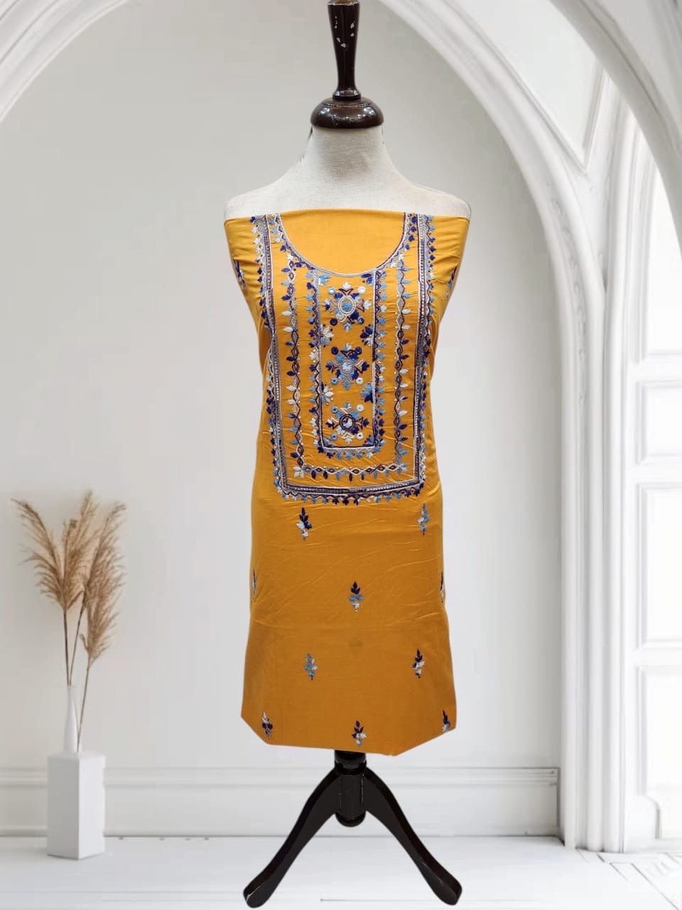 Lawn hand embroidered shirt
