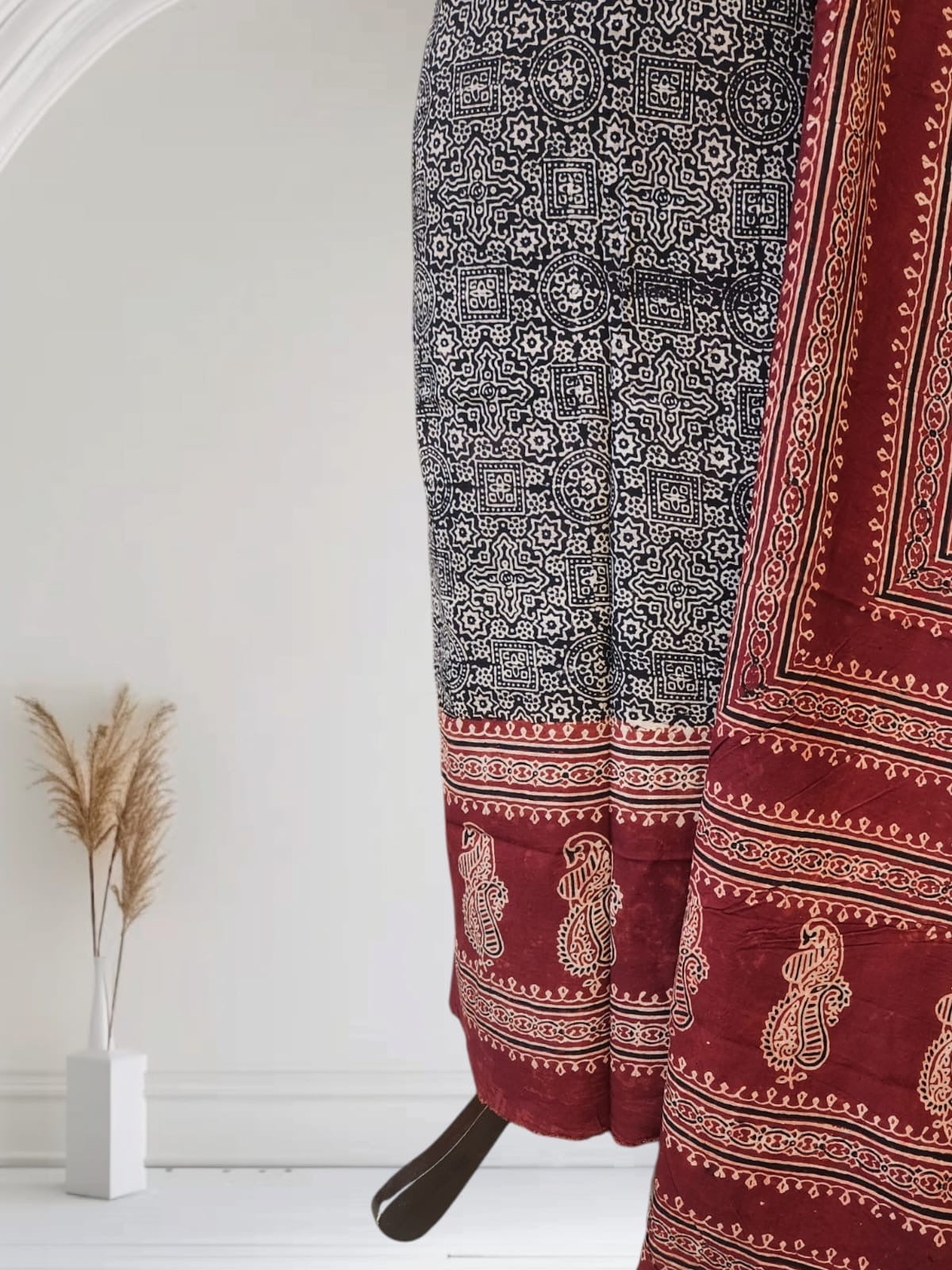 Linen Natural dyed 2pc Shirt and dupatta