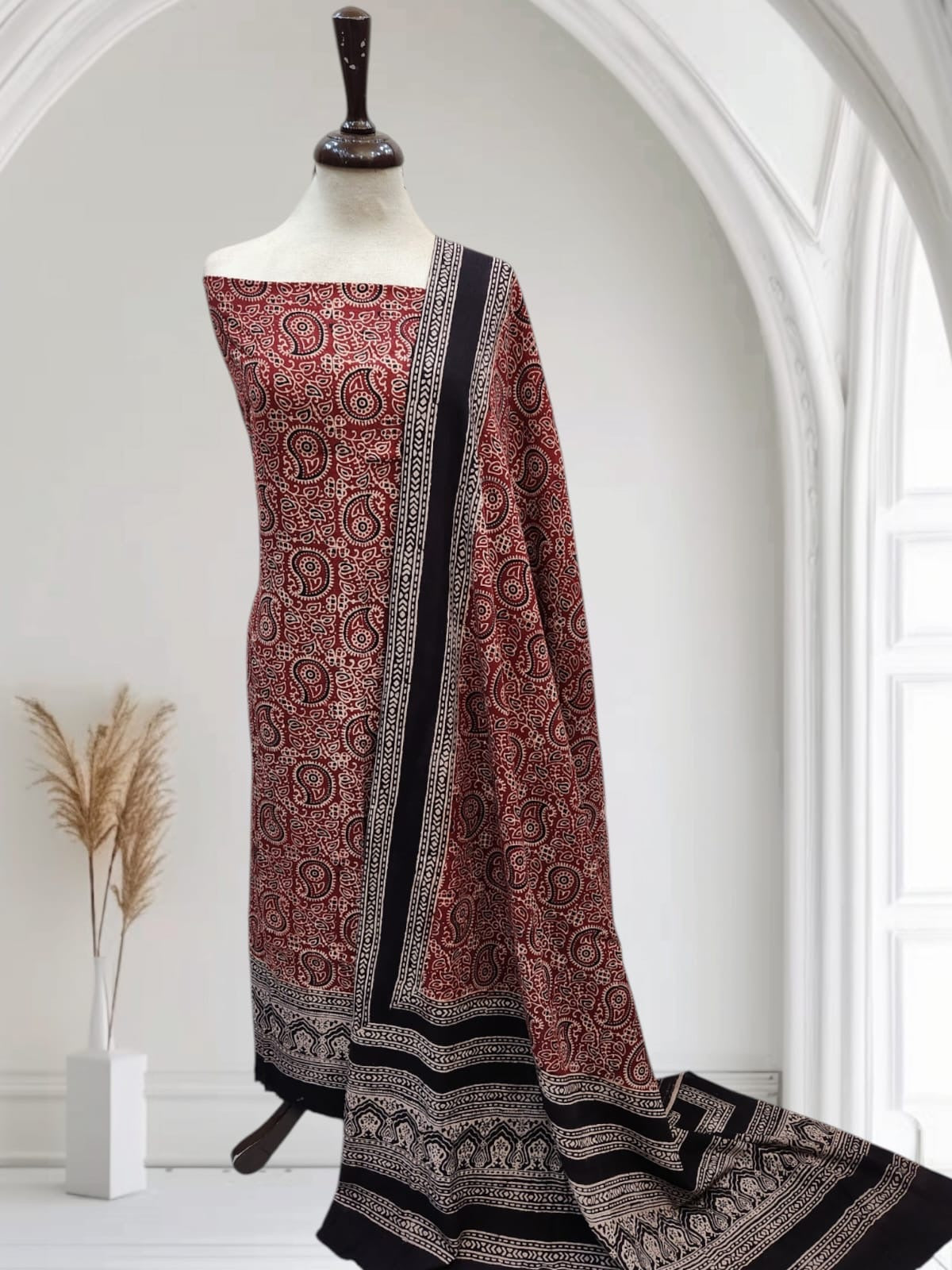Sale on Linen Natural Dyed 2pc Shirt and Dupatta