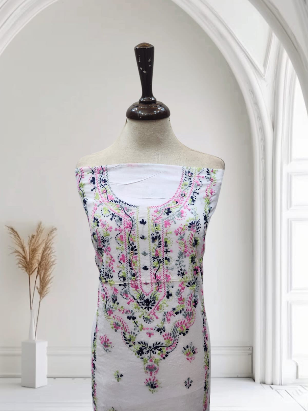 Lawn hand embroidered shirt