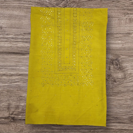 Dhani Green Tarkashi Raw Silk Shirt