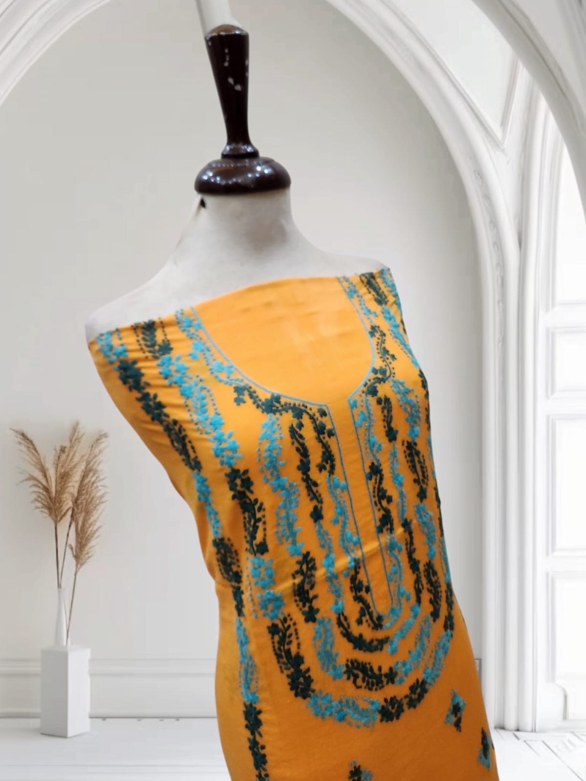 Lawn hand embroidered shirt