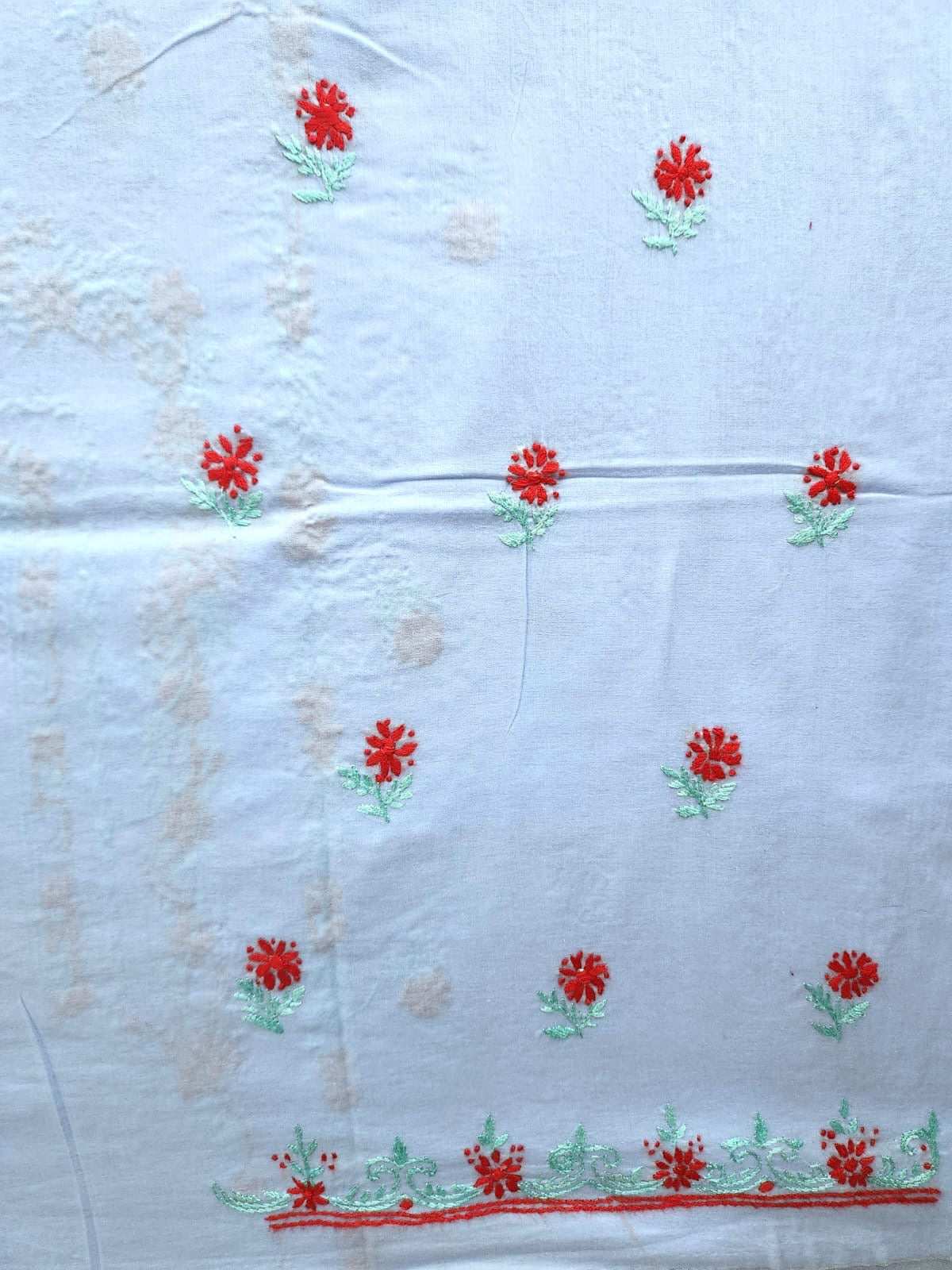 Lawn hand embroidered shirt