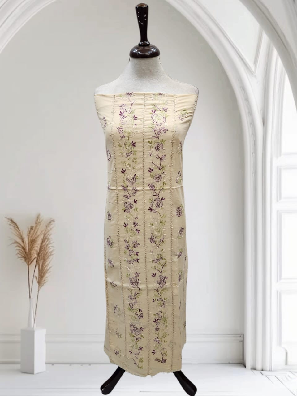 Tarkashi lawn hand embroidered shirt