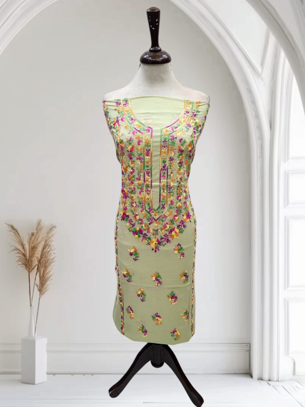 Lawn hand embroidered shirt