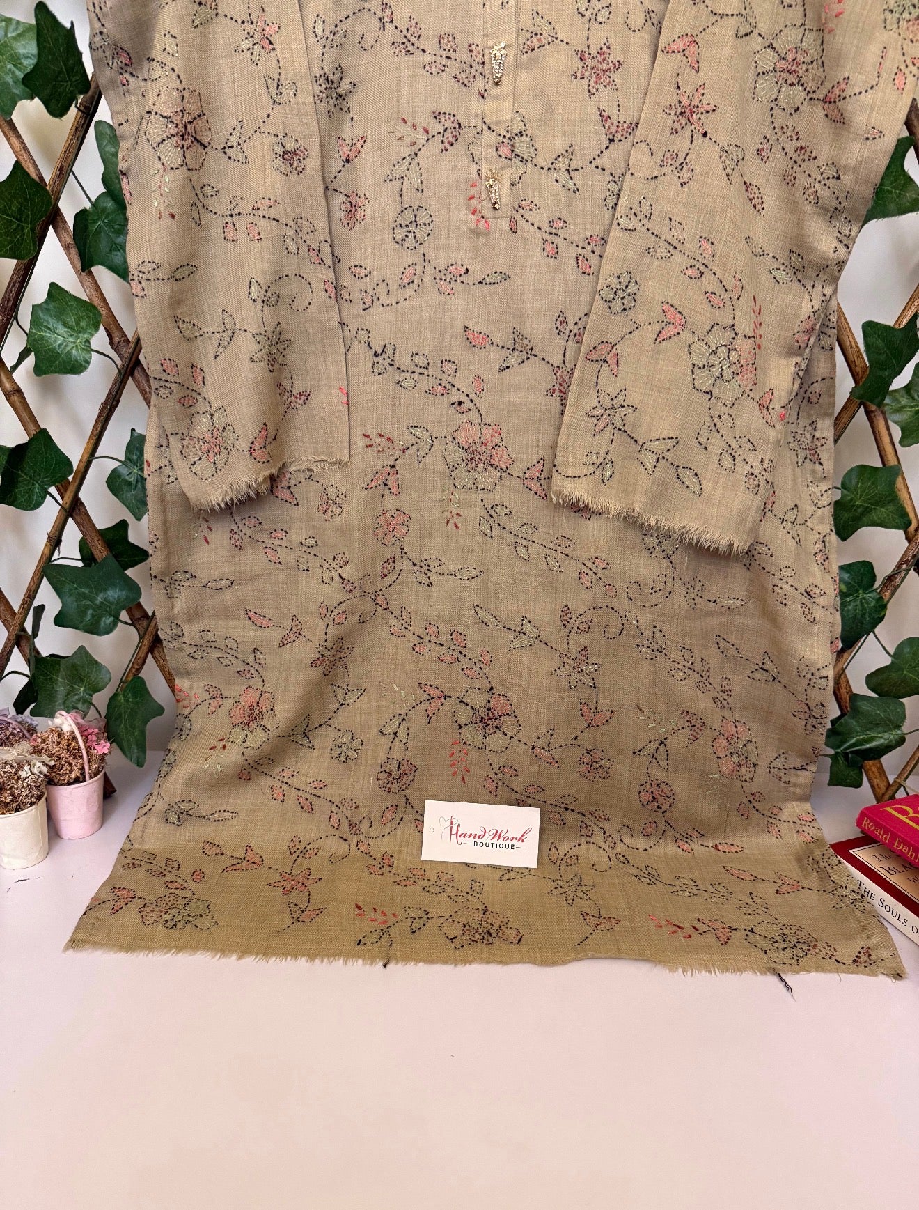 Pashmina Kantha Kurta size Large