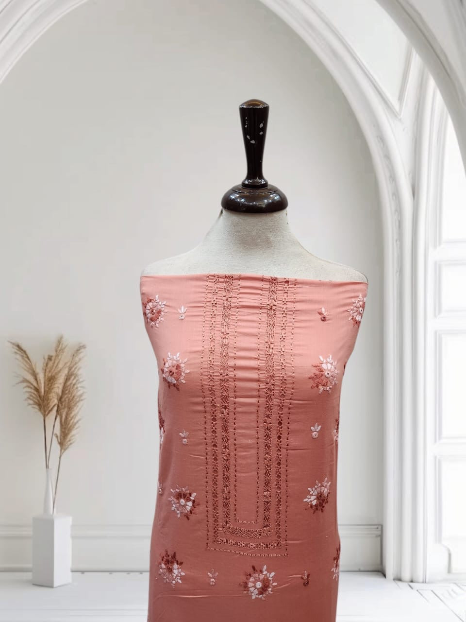 Tarkashi lawn hand embroidered shirt