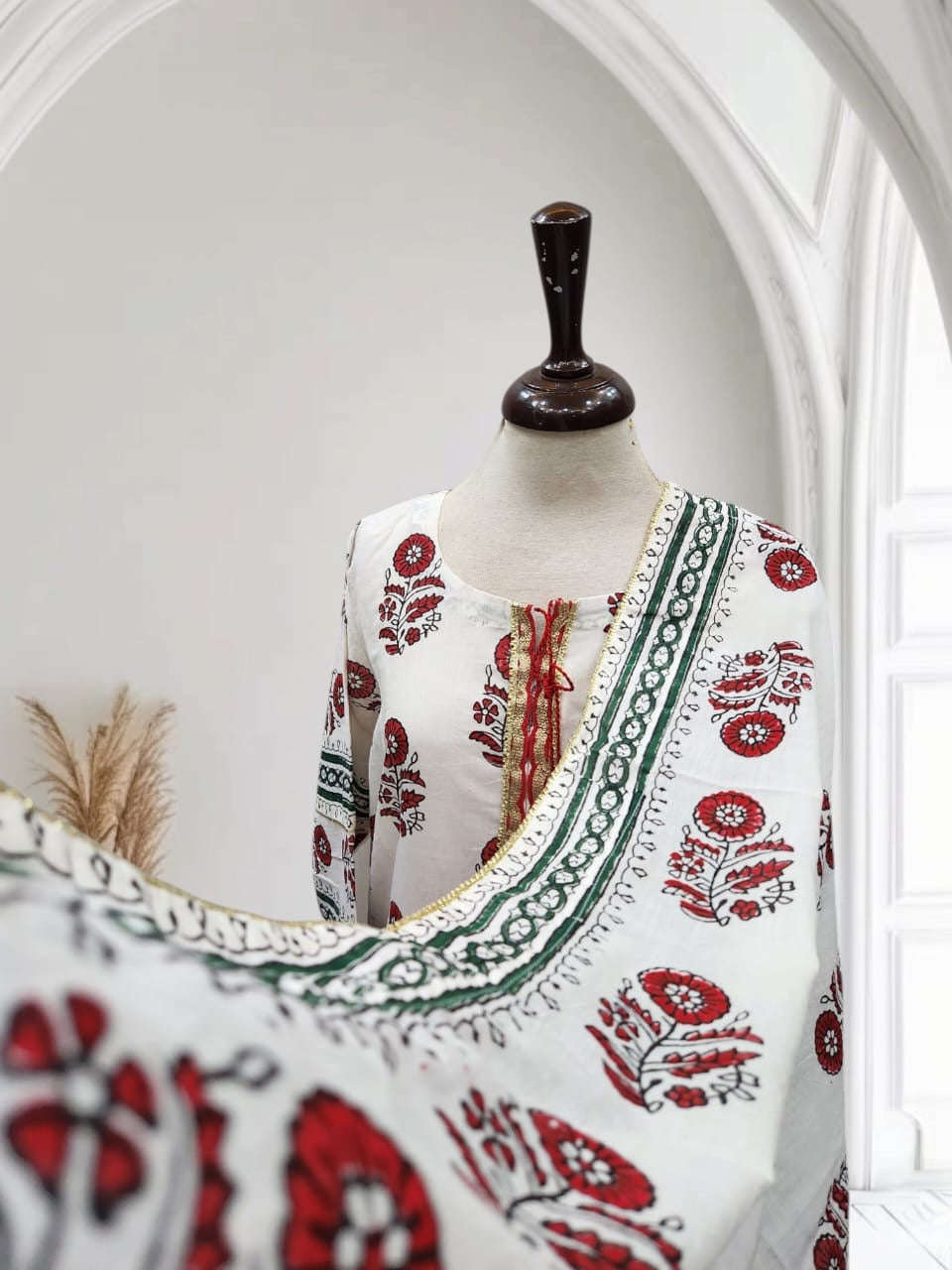 Stitched block print lawn 2pc size XL