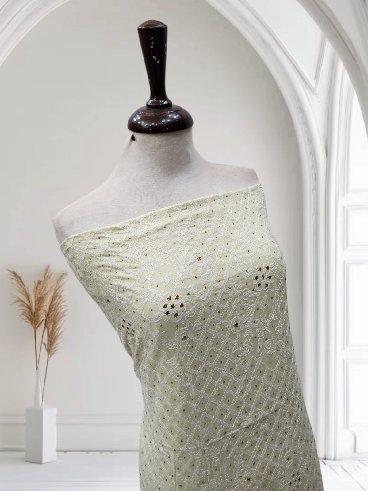 Chikankari Mukesh lawn shirt