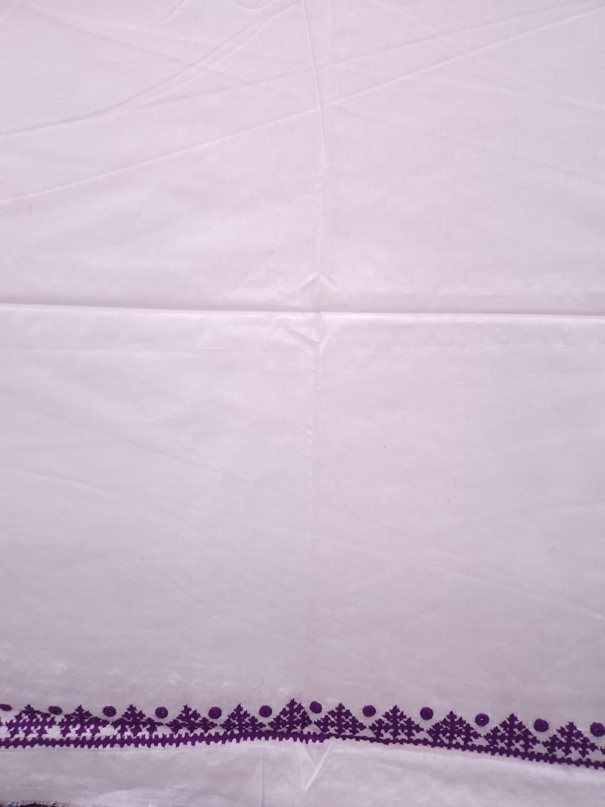 Milky White Sindhi Embroidered lawn 2pc