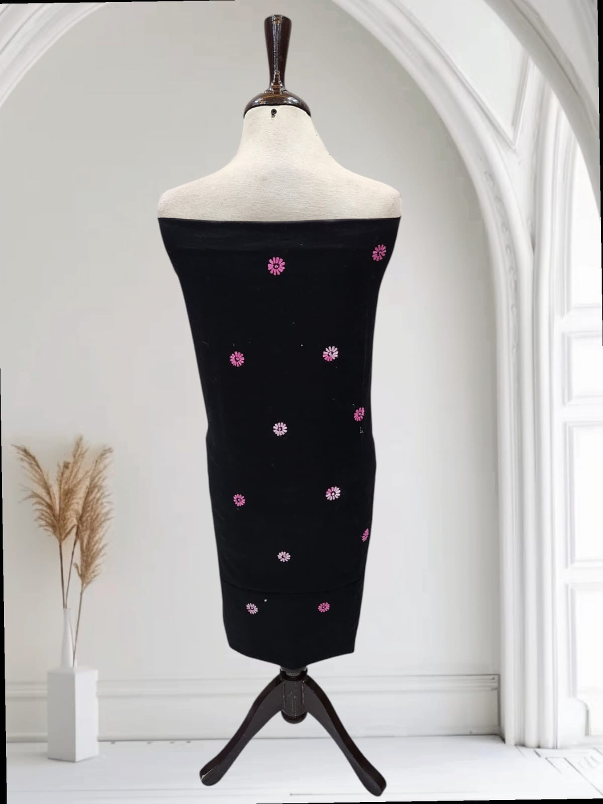 Black Tarkashi Lawn Shirt