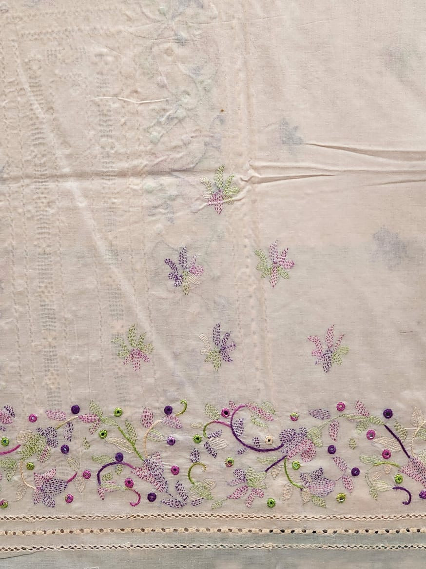 Tarkashi lawn hand embroidered shirt