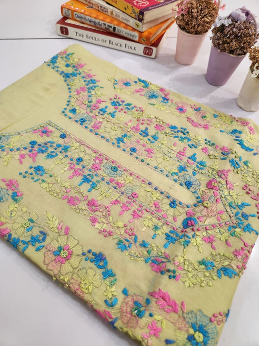 Lawn hand embroidered shirt