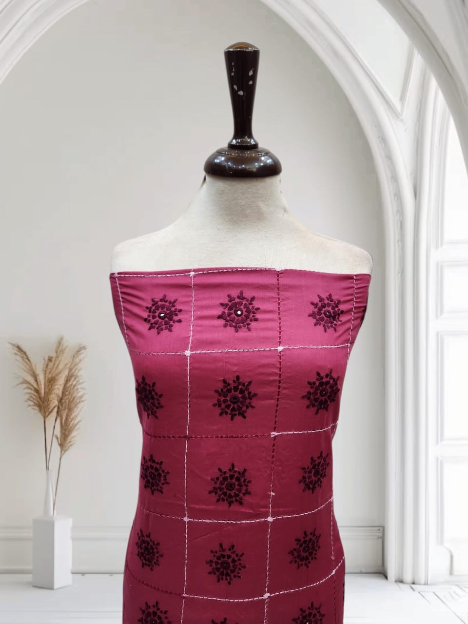 Tarkashi lawn hand embroidered shirt