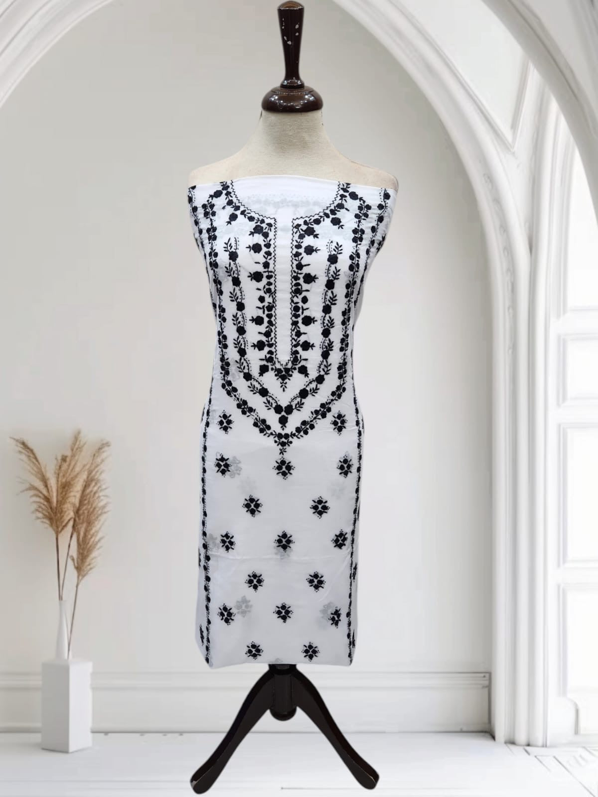 Beautiful lawn hand embroidered shirt
