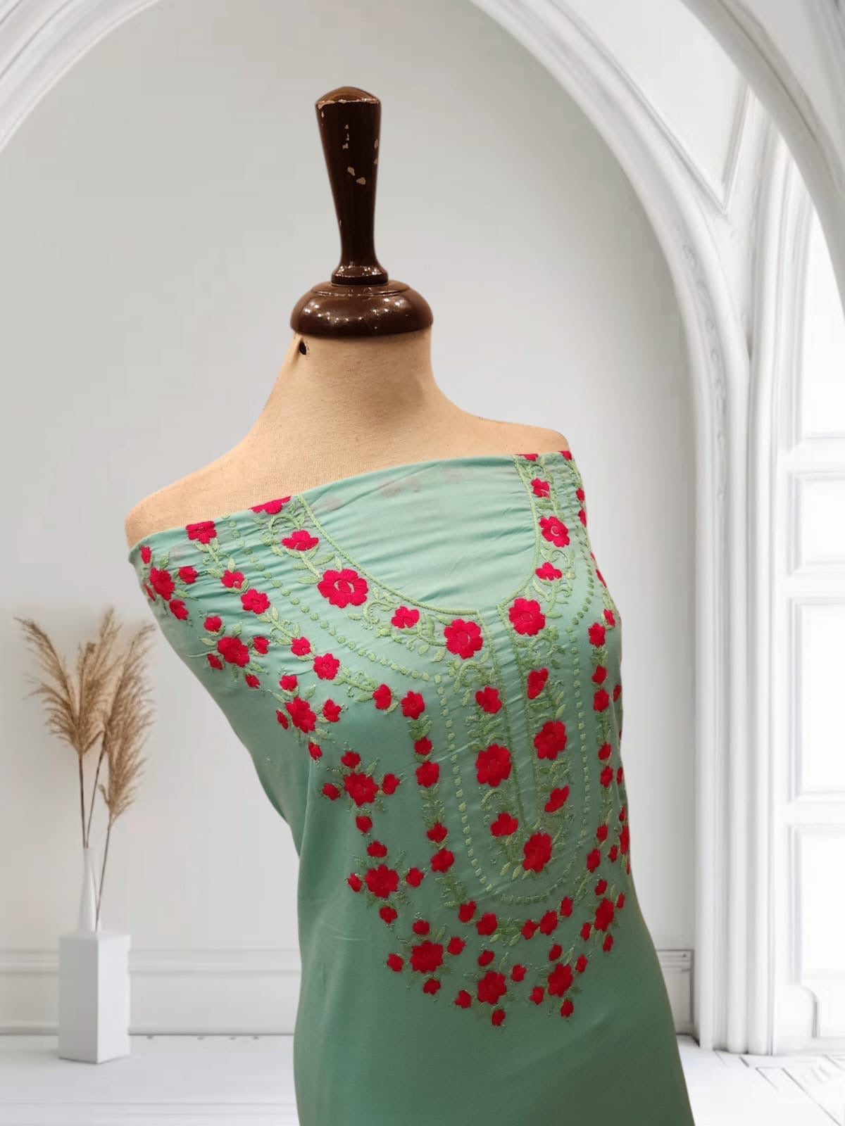 Lawn hand embroidered shirt