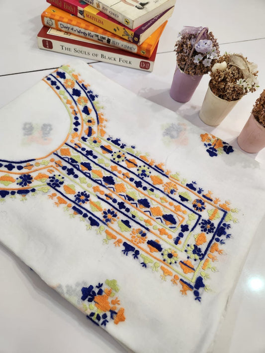 Lawn hand embroidered shirt