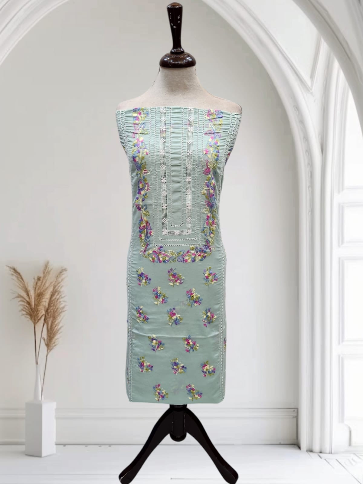Tarkashi lawn hand embroidered shirt