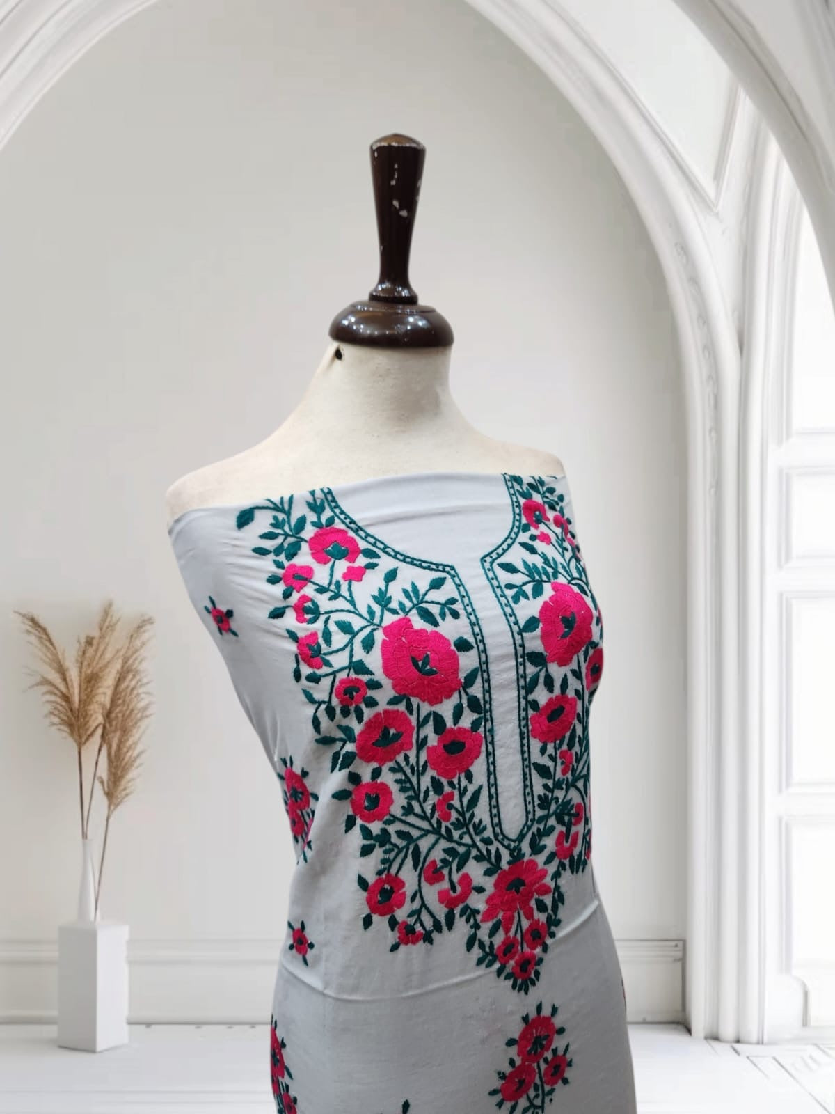 Lawn hand embroidered shirt