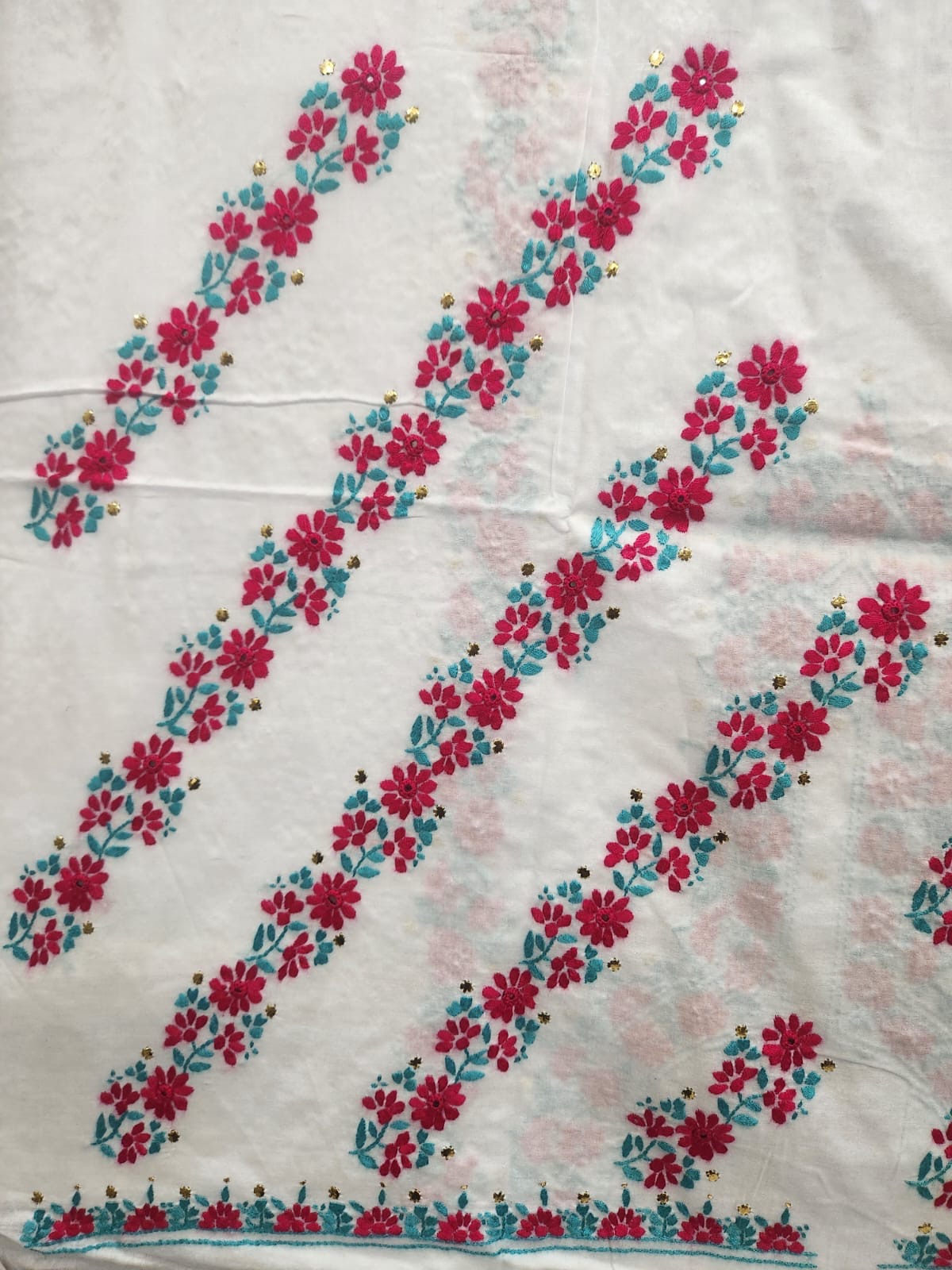 Mukesh Lawn hand embroidered Shirt