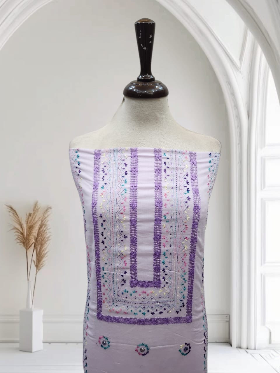 Premium tarkashi kanthakari lawn hand embroidered shirt