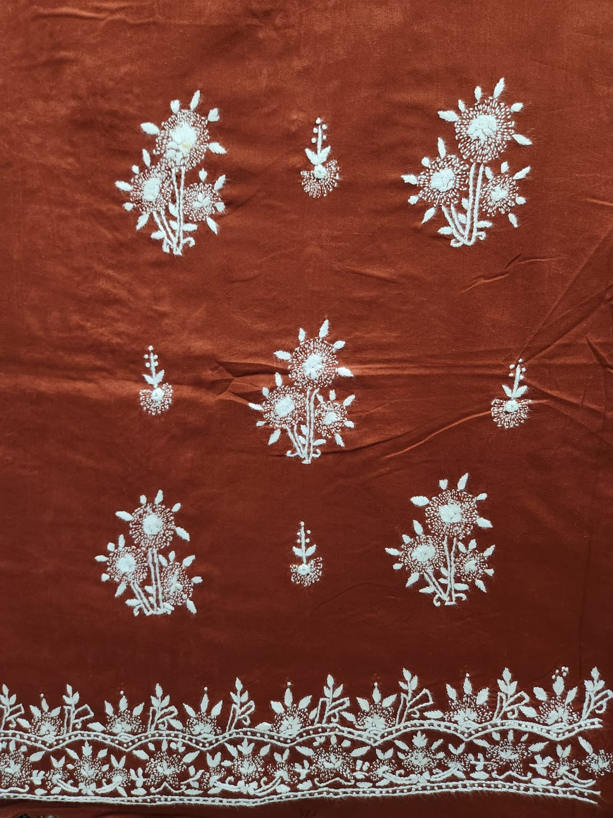 Kaccha tanka lawn hand embroidered shirt