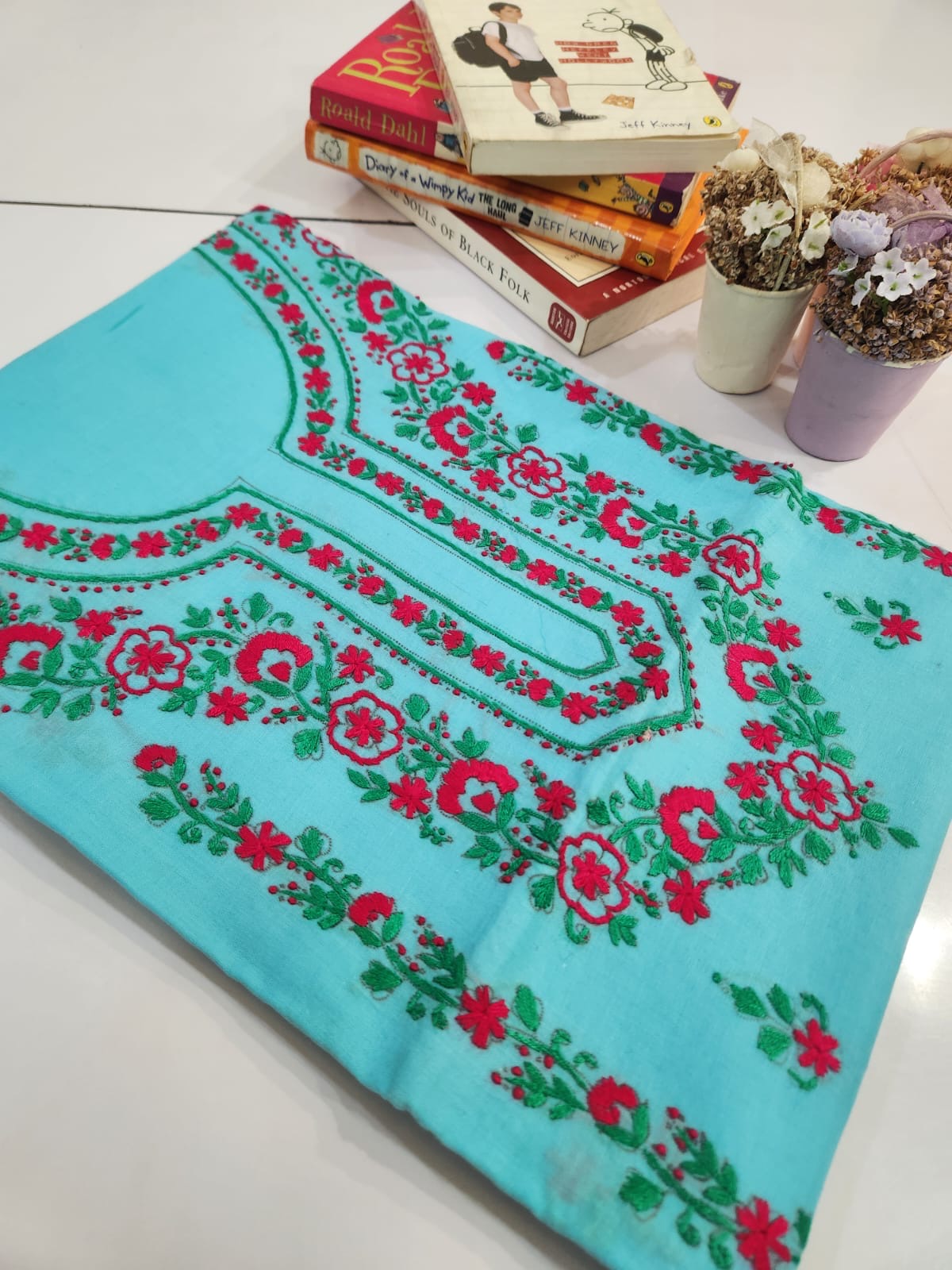 Lawn hand embroidered shirt