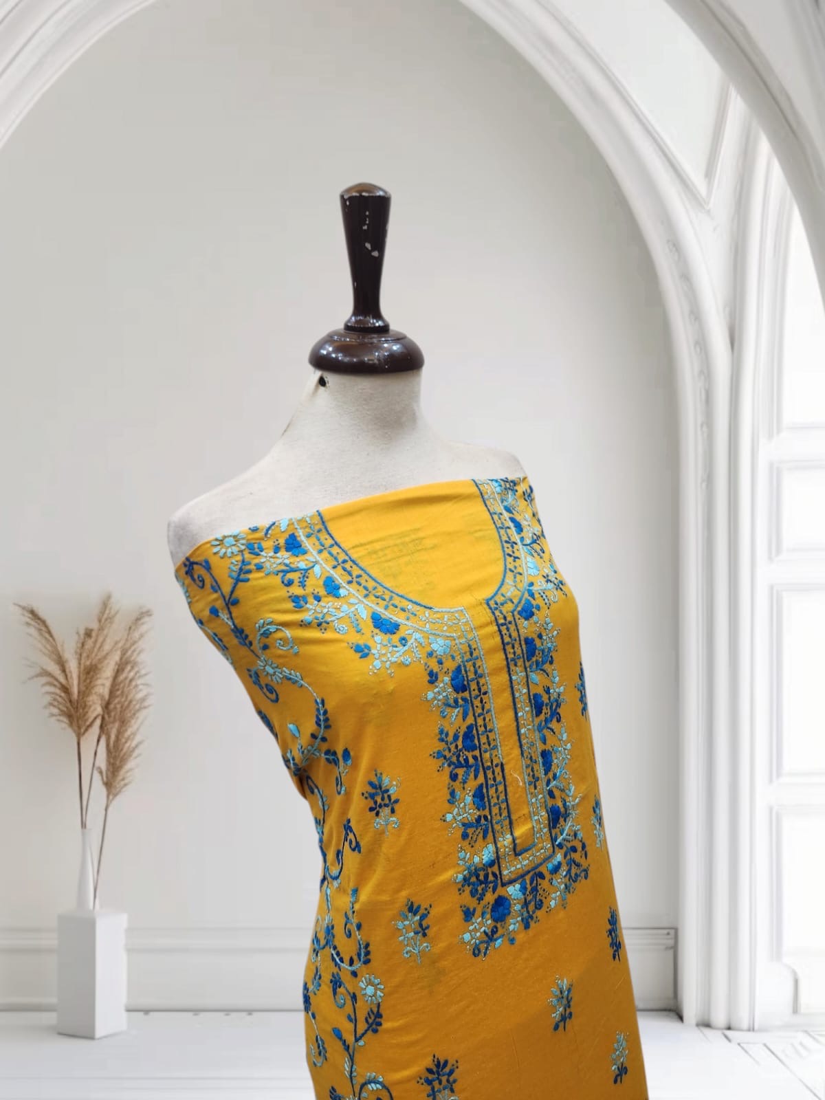 Lawn hand embroidered shirt