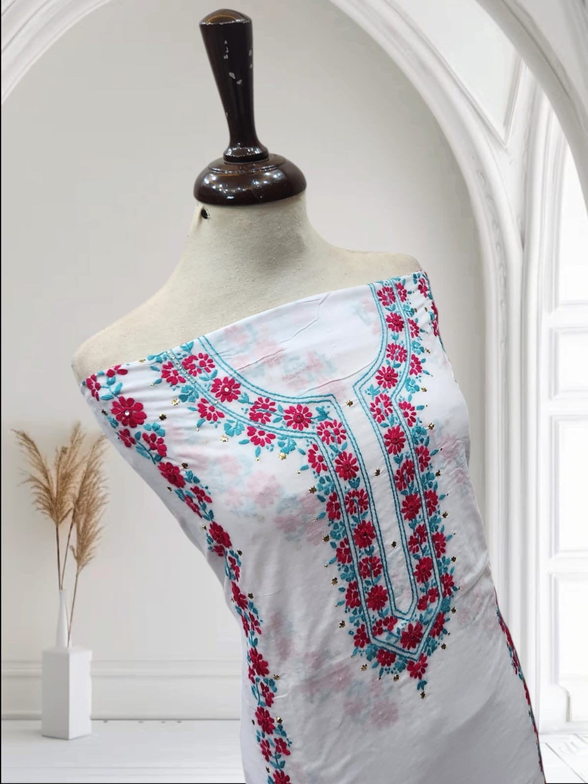 Mukesh Lawn hand embroidered Shirt