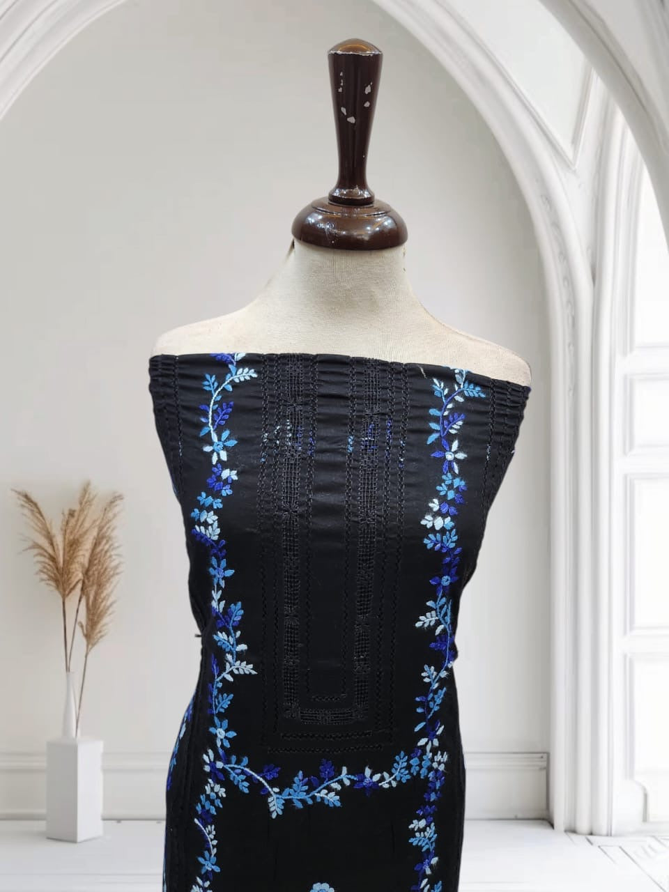 Tarkashi lawn hand embroidered shirt