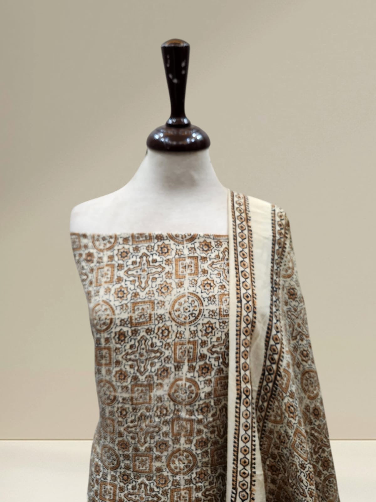 Raw silk Natural dyed 2pc
