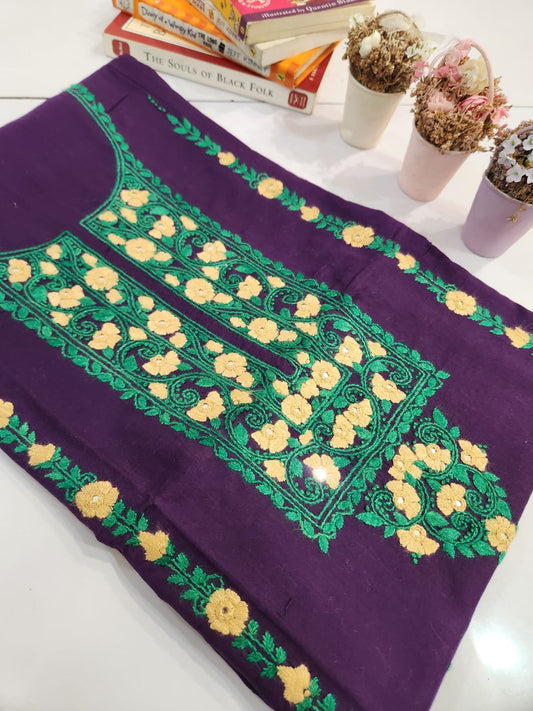 Lawn hand embroidered shirt