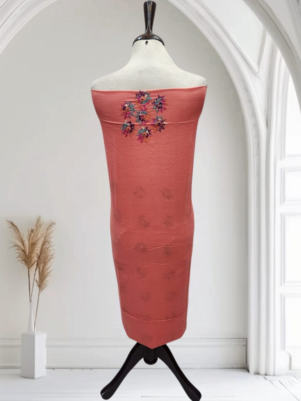 Tarkashi lawn hand embroidered shirt