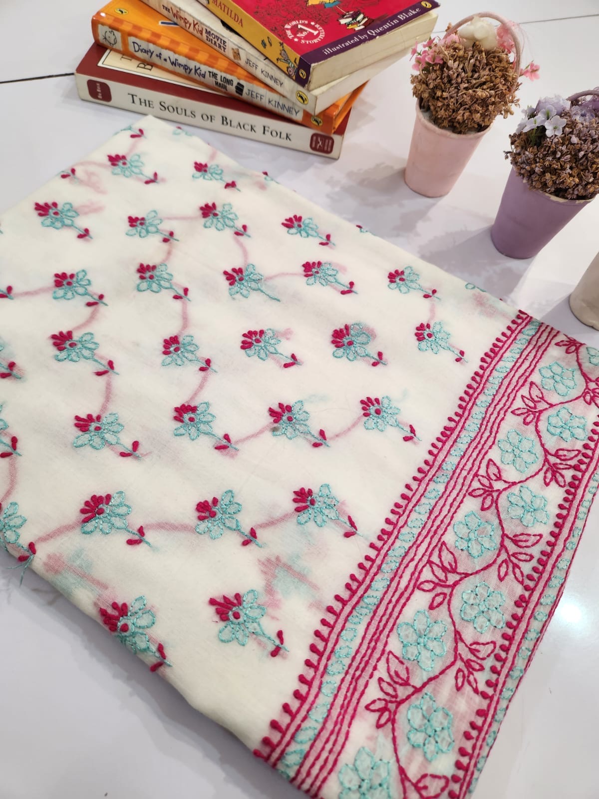 Lawn Jaal hand embroidered shirt