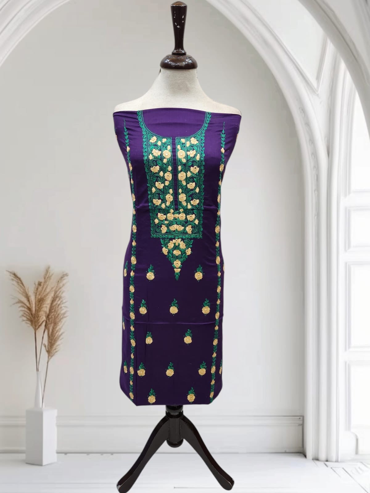 Lawn hand embroidered shirt