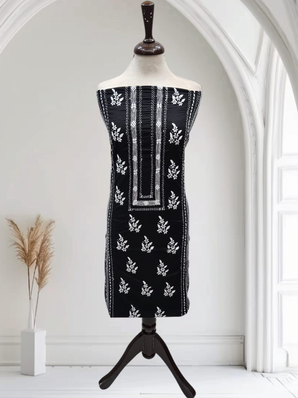 New arrival Tarkashi Lawn hand embroidered shirt Black