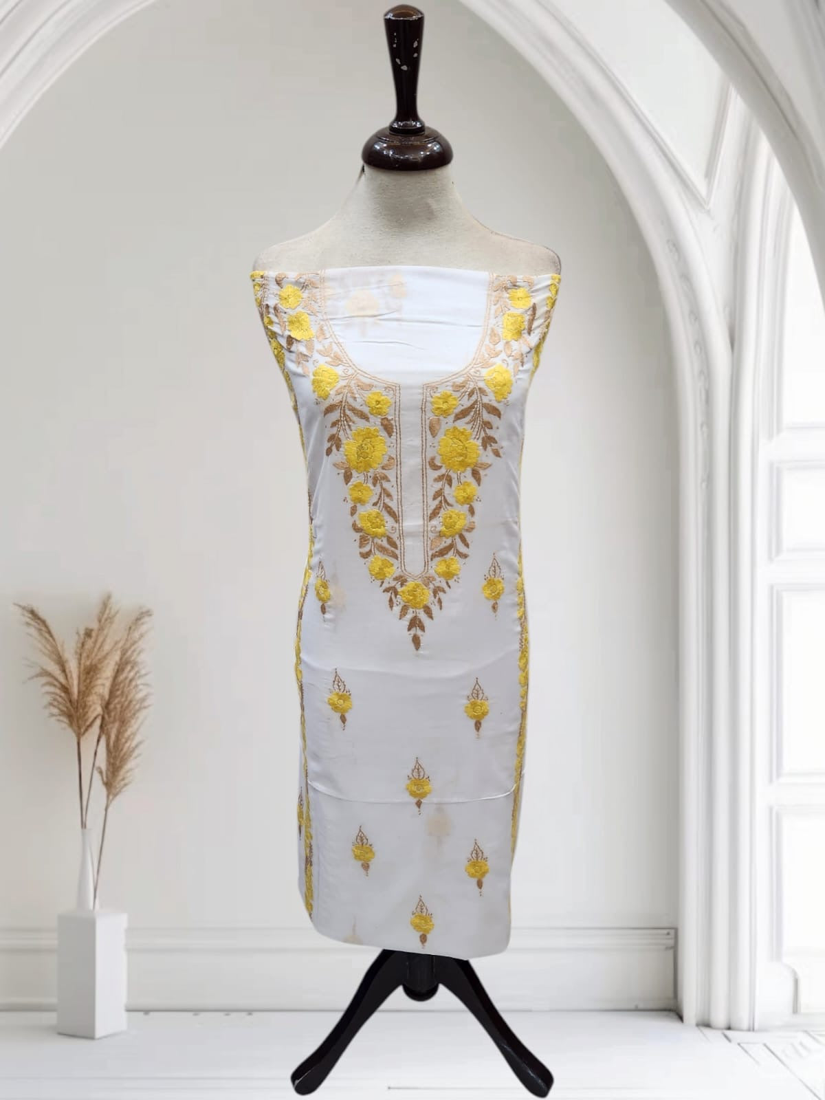 Lawn hand embroidered shirt