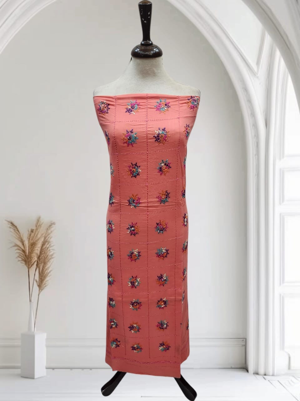Tarkashi lawn hand embroidered shirt