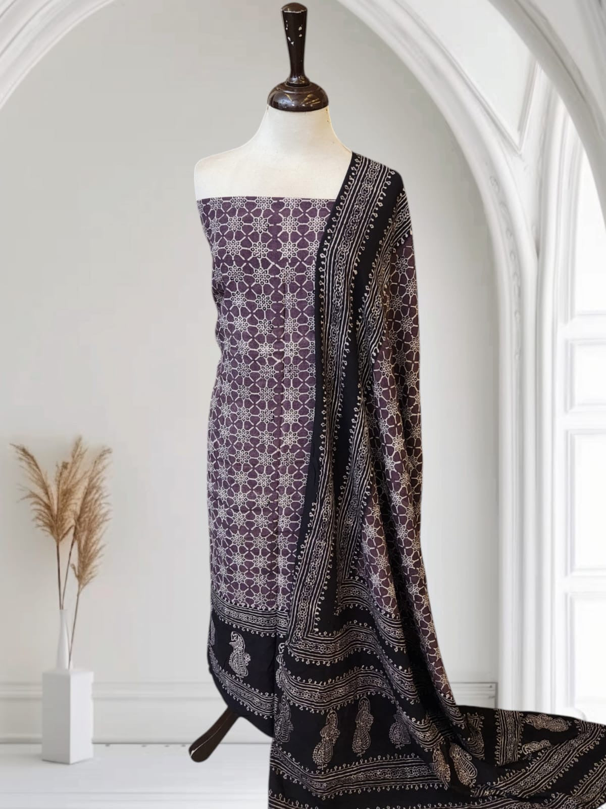 Linen Natural dyed 2pc shirt and duppatta